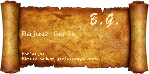 Bajusz Gerle névjegykártya